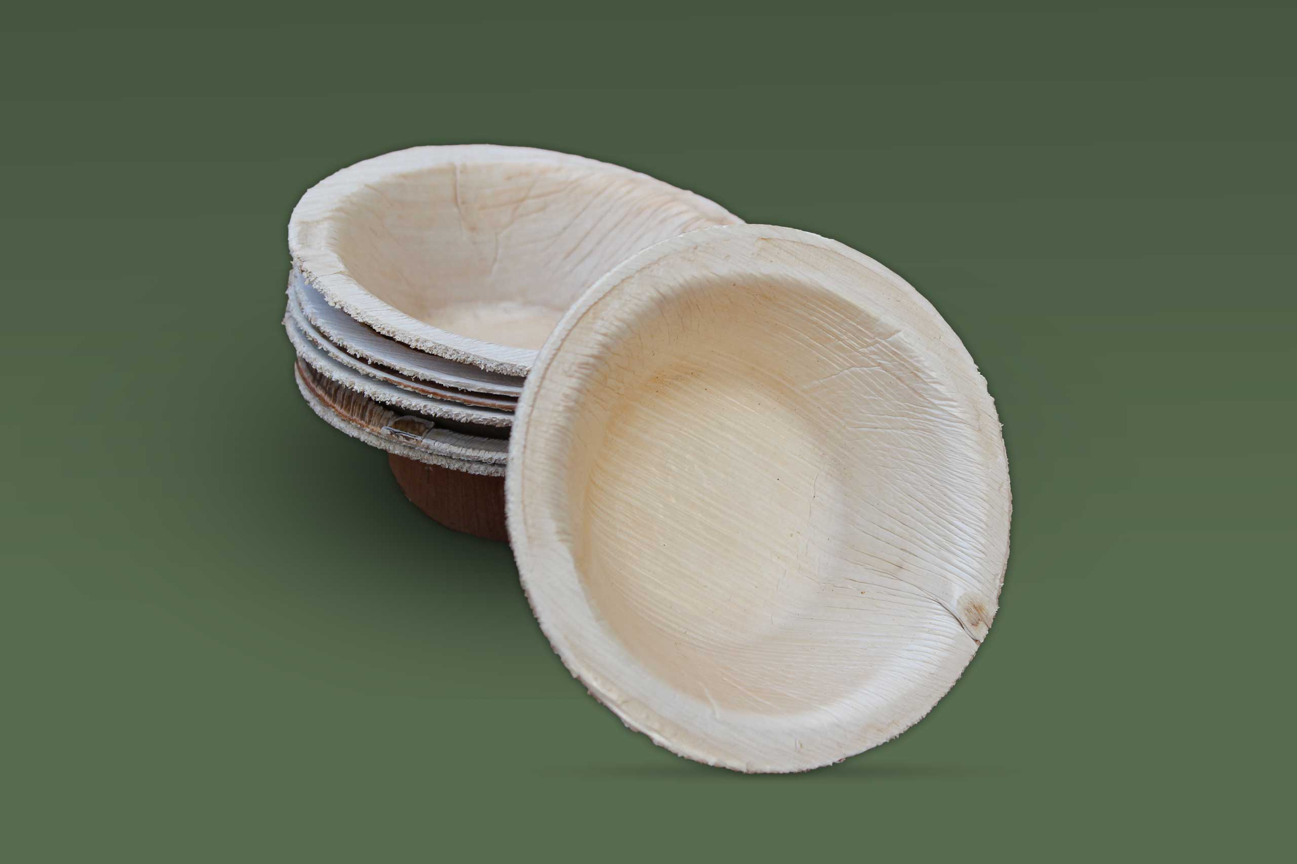 Round-Shaped Palm Leaf Bowls